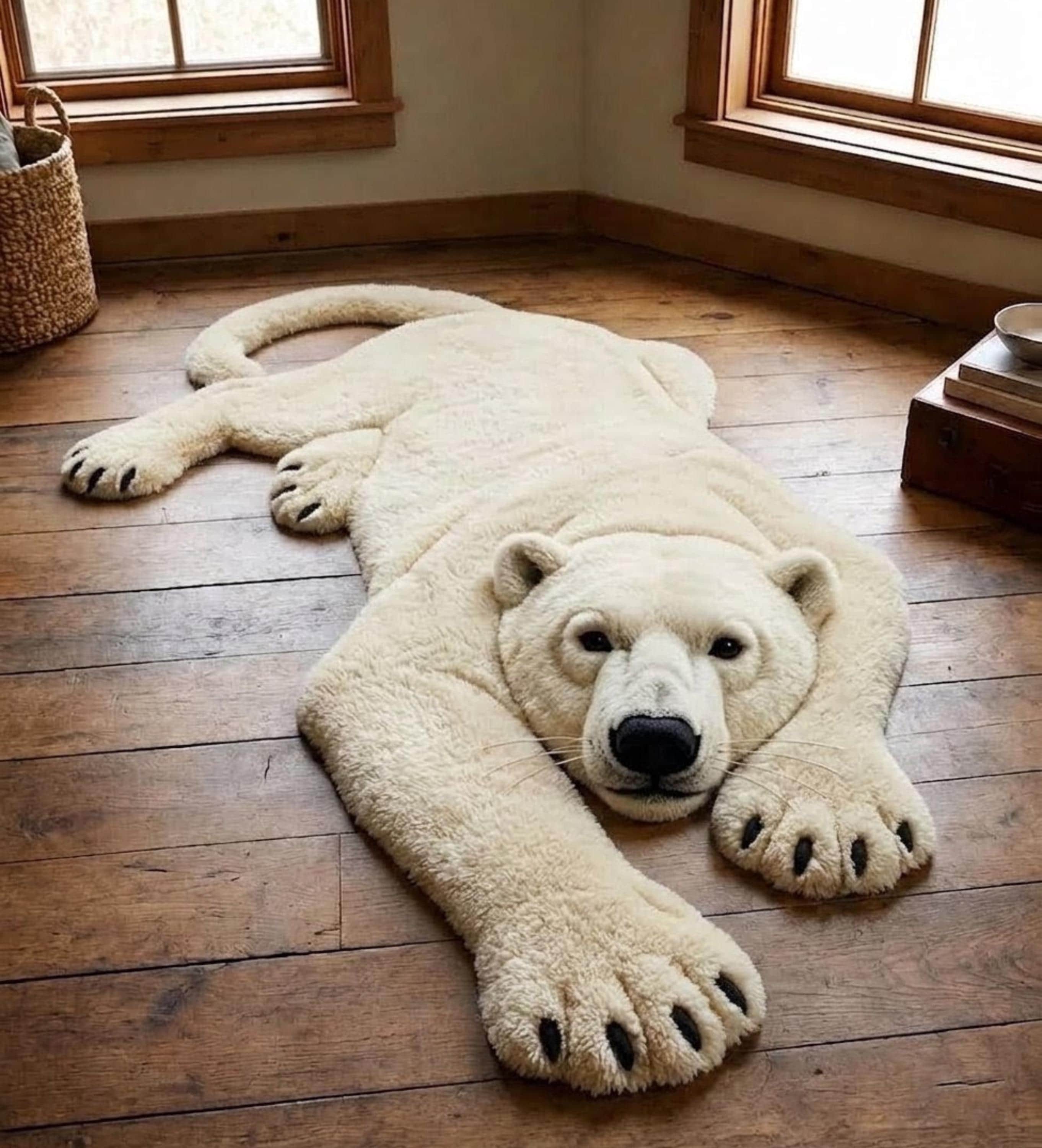 Real Polar Bear Skin Rug - Etsy UK