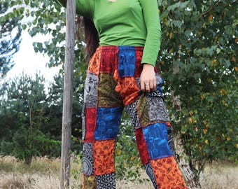 Boho Patchwork Hose • Handgefertigte Nepalhose