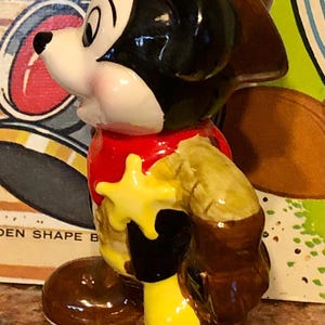 Vintage Walt Disney Productions Mickey Mouse Sheriff Figurine, 4" Made in Japan Ceramic Statue image 5
