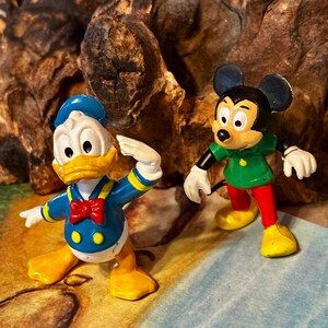 Vintage 1980s Durham Disney PVC Figures - Saluting Donald Duck & Green Shirt Mickey Mouse Set image 12