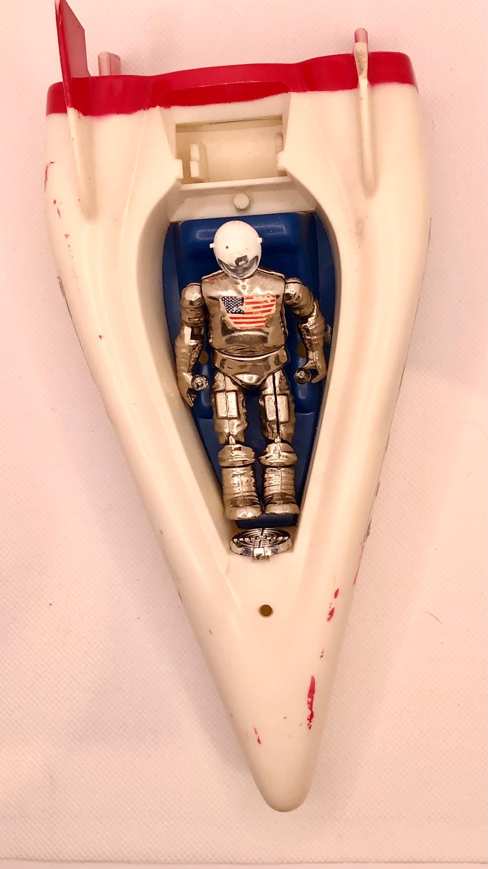 Vintage Metal-man/spaceman/space Ship Set. Major Mercury/nasa-1