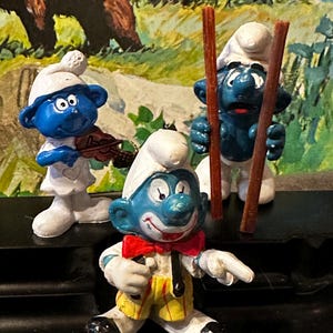 Schleich Peyo Schlumpf Figuren Lot von 3 | Clown 20033, Violine, Prisoner Smurf Trio