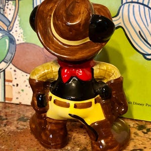 Vintage Walt Disney Productions Mickey Mouse Sheriff Figurine, 4" Made in Japan Ceramic Statue image 7