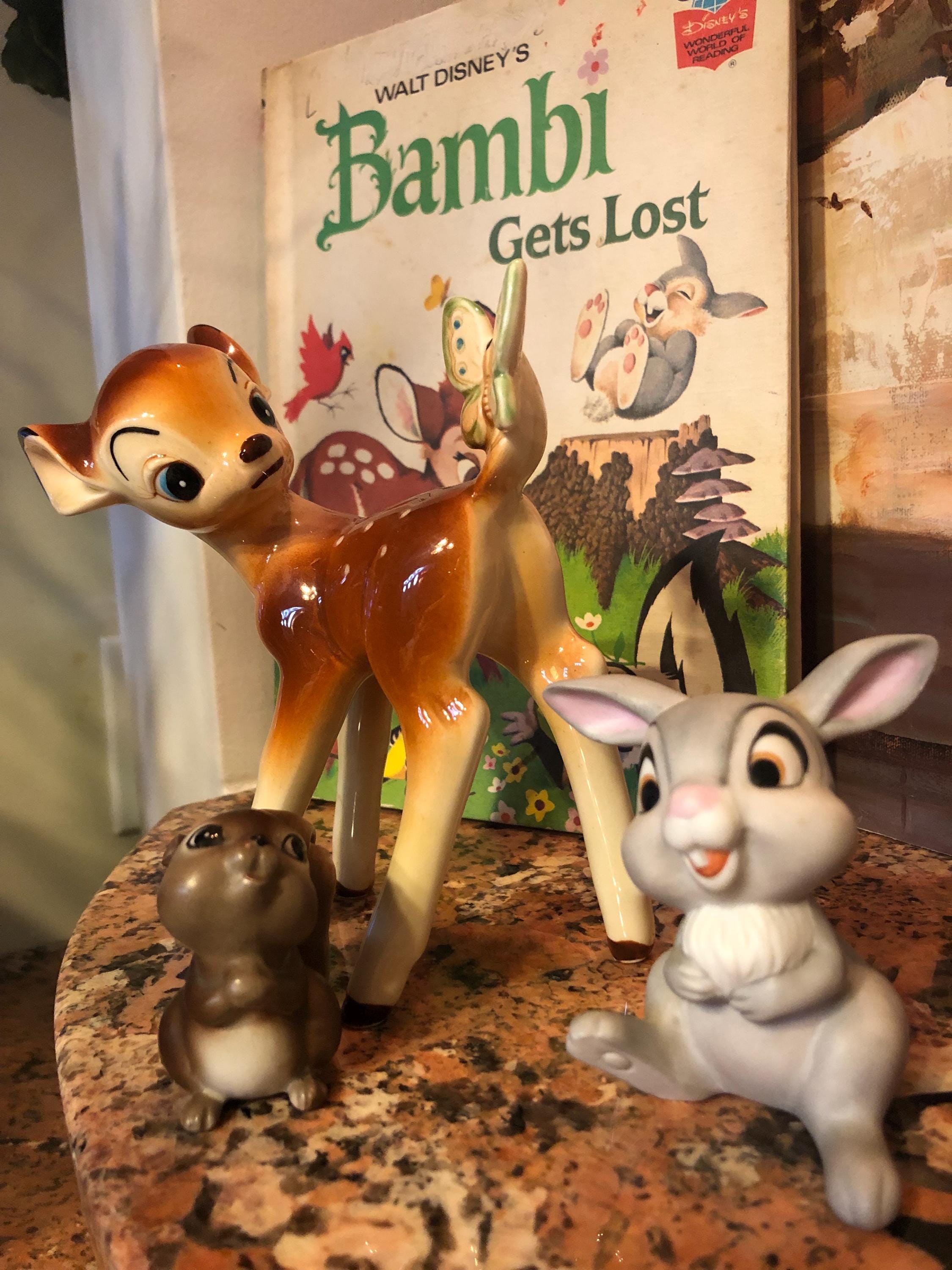 Vintage Disney Thumper Bambi Norcrest Squirrel Figurine Lot Bambi