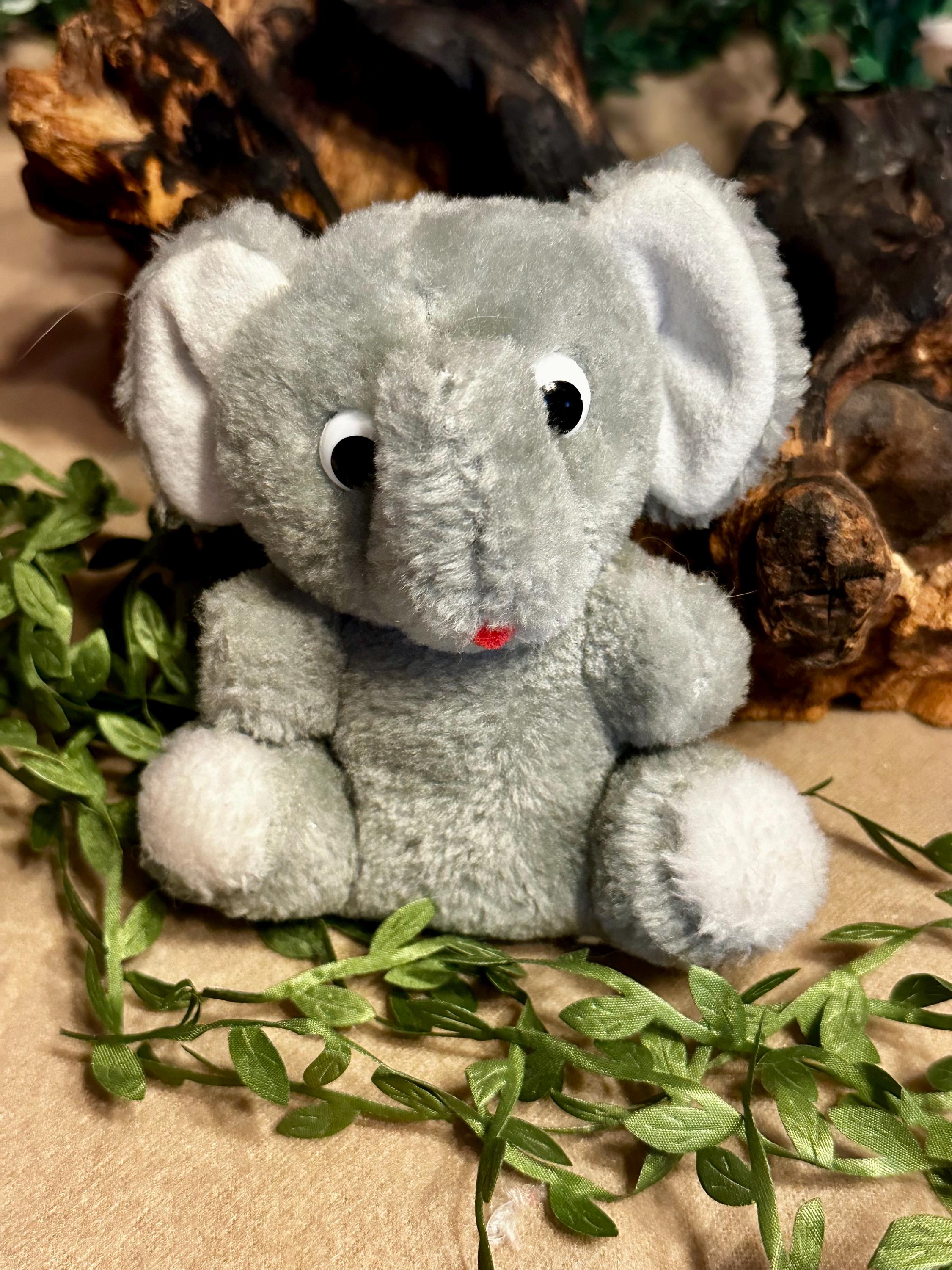Vintage K&M Gray Elephant Plush 5.5