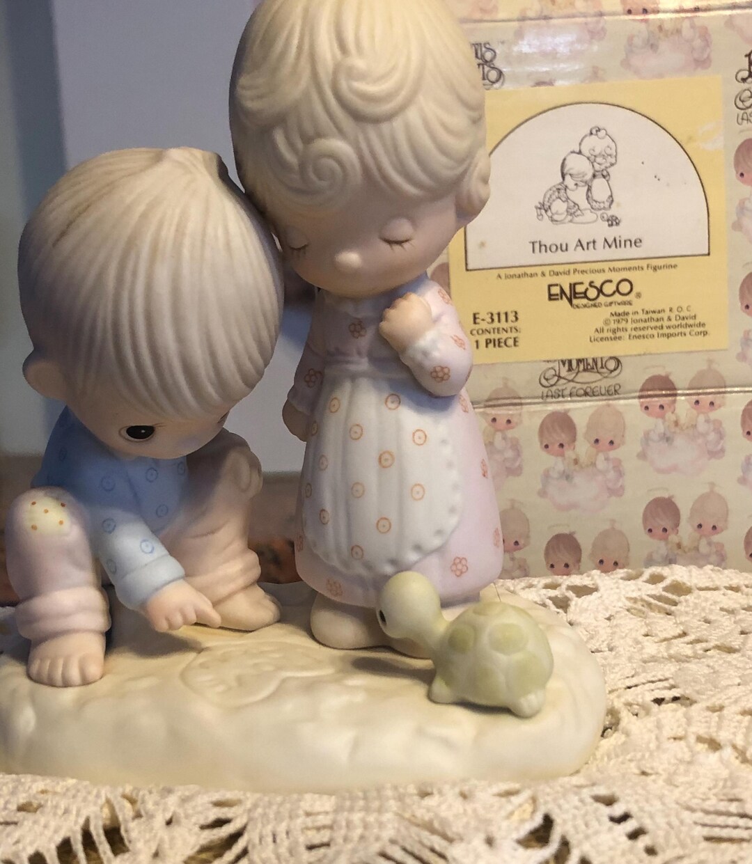 Vintage Precious Moments "thou Art Mine" Figurine, 1979, With Box - Etsy