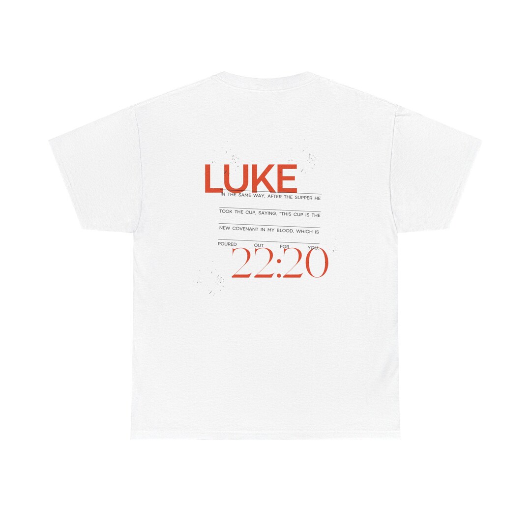 LUKE 22:20 Scripture T-shirt | Bible Verse Tee, Minimal Christian ...