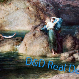 Halcyone 1915 Herbert James Draper Vintage Print Reproduction, JPG, Unframed, High Gloss Paper