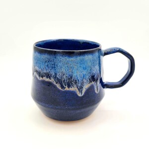 Handmade Blue Angular Mug
