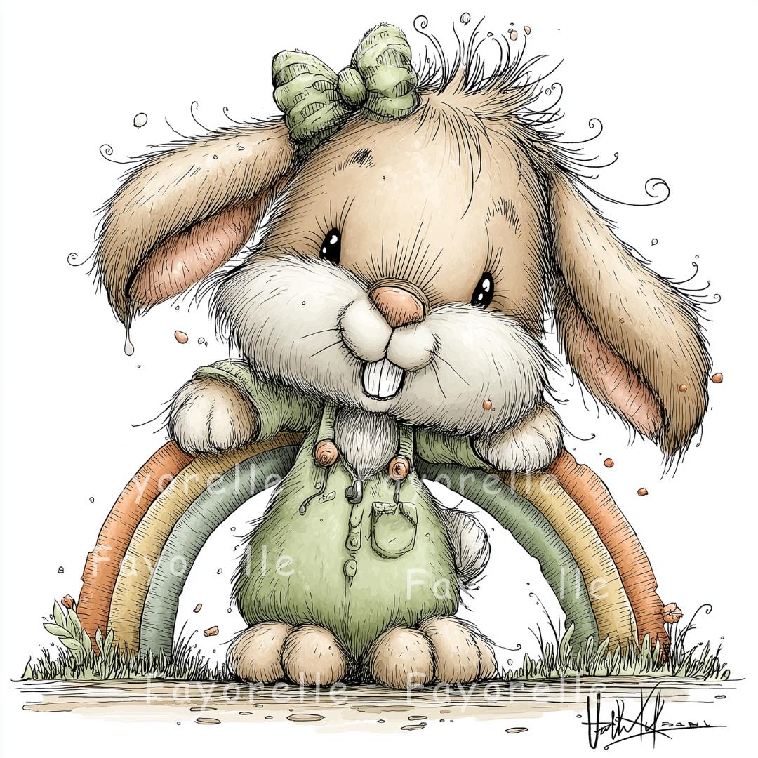 Whimsy Patrick 69 PNG Whimsical St. Patrick’s Day Bunny Clipart – Cute Lucky Rabbit ...