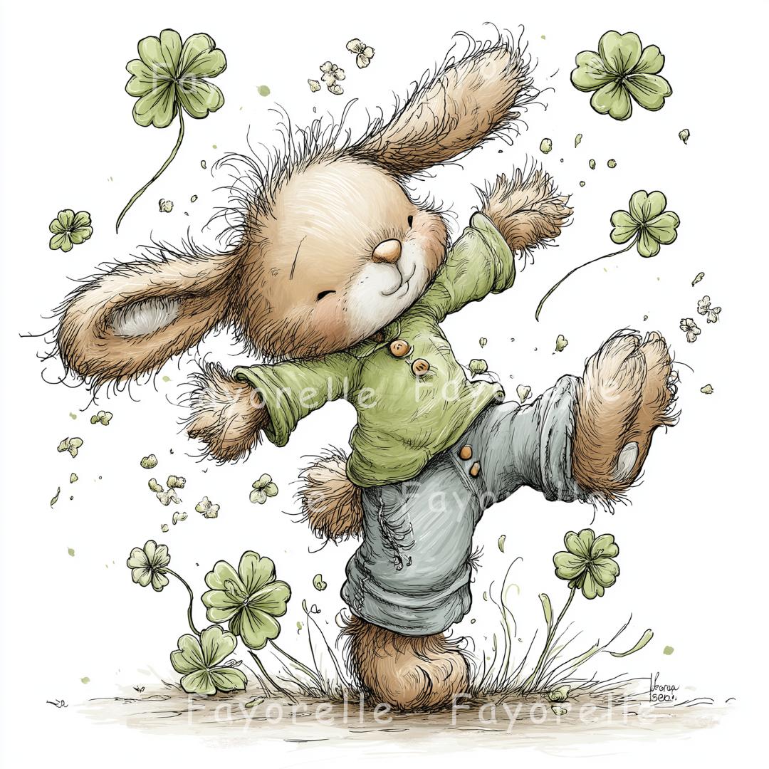 Whimsy Patrick 69 PNG Whimsical St. Patrick’s Day Bunny Clipart – Cute Lucky Rabbit ...