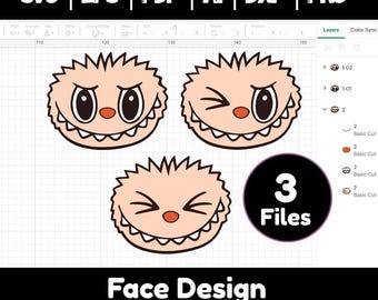 Christmas Faces SVG Bundle Funny Holiday Santa, Grinch, Cut Files for Cricut & Silhouette