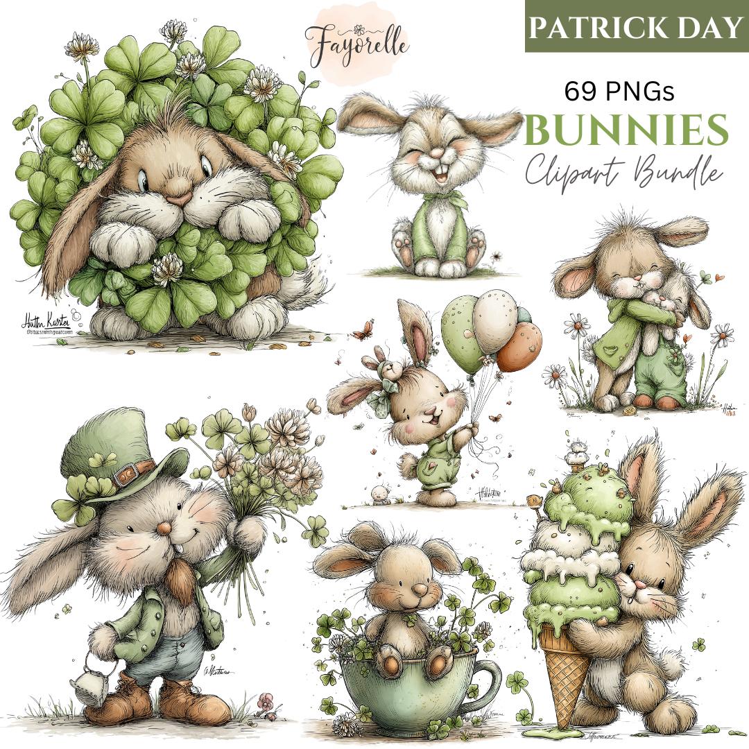 Whimsy Patrick 69 PNG Whimsical St. Patrick’s Day Bunny Clipart – Cute Lucky Rabbit ...