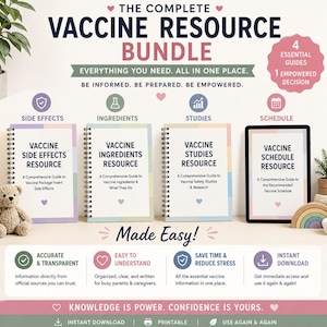 Bündel 4! Kinder-Impfquelle für Eltern | Studien-Referenzleitfaden + Inhaltsstofftabelle + Impfdosen + Nebenwirkungen | Sofort Download