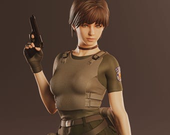 Rebecca Chambers From Resident Evil - 3D STL File | Resin Stl File | FDM Stl File | Instant Download STL | Fan Art Figurine