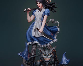 Alice in Wonderland - 3D STL File | Resin Stl File | FDM Stl File | Instant Download STL | Fan Art Figurine