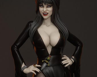 Elvira From Mistress of the Dark - 3D STL File | Resin Stl File | FDM Stl File | Instant Download STL | Fan Art Figurine