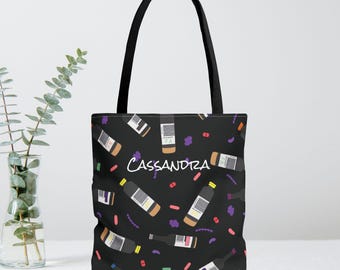 Microbiology Blood Culture Bottle Tote Bag | Medical Laboratory Accessory Gift