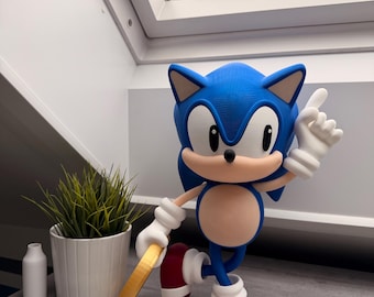 Sonic 3D-geprint figuur XL 40 cm hoog