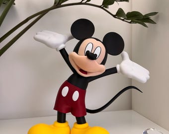 Figura de Mickey Mouse de 32 cm, estatua decorativa con impresión 3D de Disney