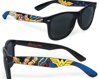 Comic book sunglasses personalized custom Wayfarers geek girlfriend gift for geek wife gift for mom daughter mum comic book women's day