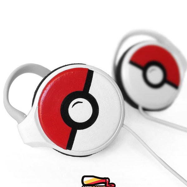 Poke-phones custom Pokemon gift headphones customized Pokeball birthday gift for her gift for him geek Pokephones video game earphones sound