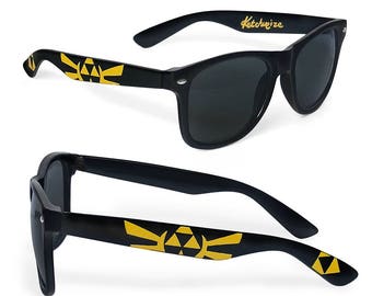 Zelda sunglasses father's day geek guy gift geek husband gift birthday gift for nerd video game Triforce Wingcrest gift for gamer men