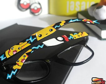 Pikachu sunglasses custom Pokémon gift for gamer geek gift for boyfriend men women accessories personalized for him girl wayfarer video game