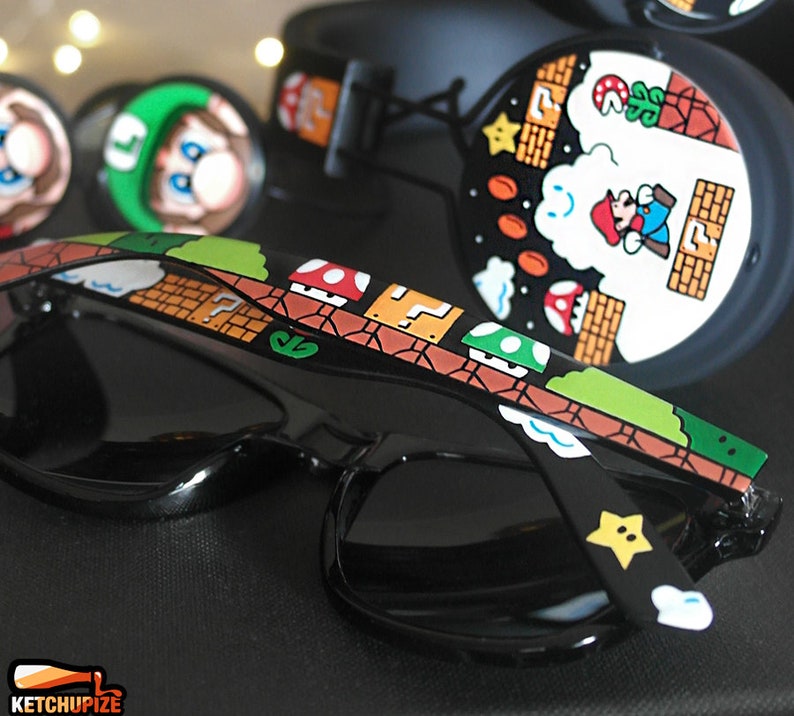 Mario sunglasses geek gift for her nerd birthday gift for him image 8
