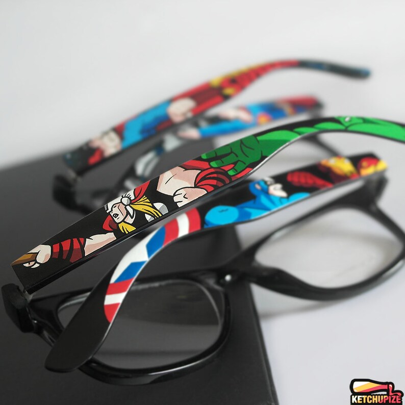 Avengers Sunglasses Comic Book Glasses Captain America Hulk Etsy