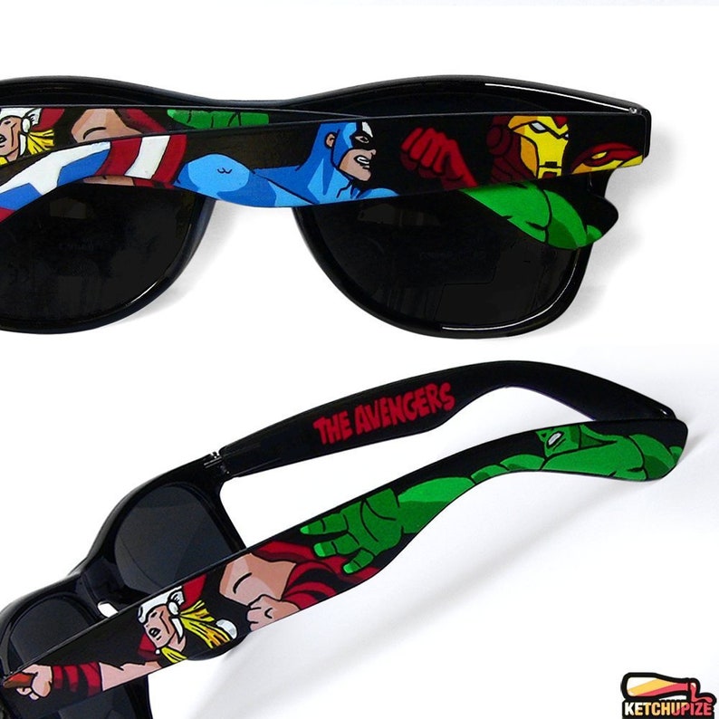 Avengers Sunglasses Comic Book Glasses Captain America Hulk Etsy