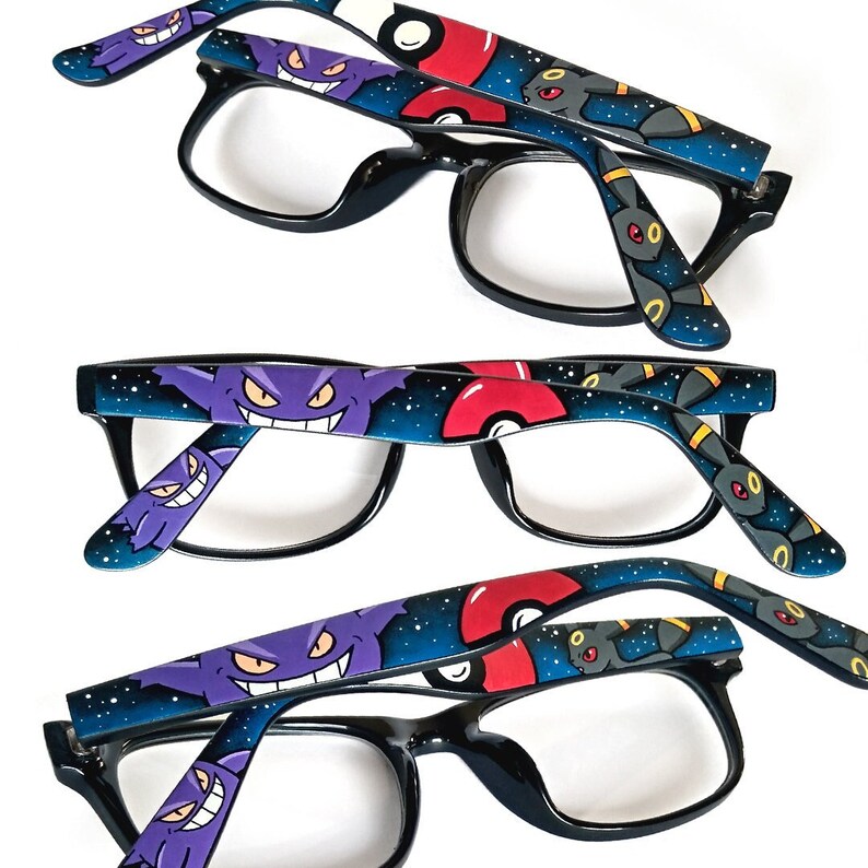Custom Pokémon glasses personalized sunglasses for him gift for her birthday gift for boyfriend bulbasaur gamer geek one of a kind Wayfarer image 1