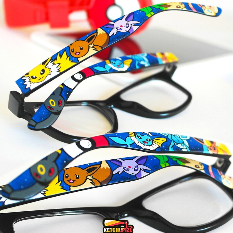 Pokémon Unite custom made sunglasses personalized Digimon gift for her gift for him geek Bulbasaur Pikachu painted wayfarer video game image 9