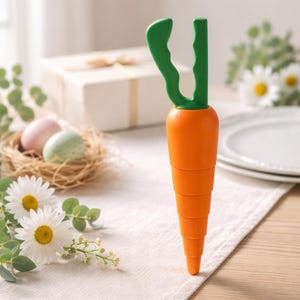 Carrot Fidget Toy – Articulated 3D Printed Spring
