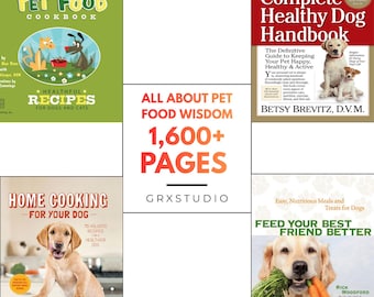 Más de 1600 páginas de consejos sobre alimentación para mascotas / Libro de recetas / Mascotas / Perros y gatos / Descarga digital