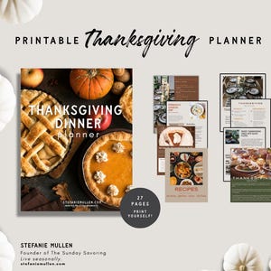 Thanksgiving Planner & Organizer - Recipes and Table Settings - Day-by-Day Plan (starting one week before)