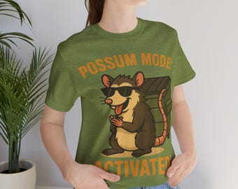 Possum Mode Activated Shirt, Funny Possum T-Shirt, Dumpster Goblin Tee, Chaos Opossum Graphic Tee, Animal Pun Shirt Gift
