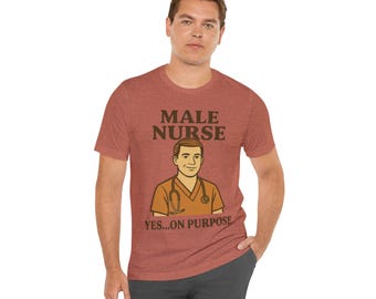 Camiseta "Sí, a propósito" para enfermero, Regalo divertido para enfermero, Camiseta con juego de palabras para enfermeros, Camiseta retro con humor de enfermería, Regalo para estudiante de enfermería, Camiseta tipo uniforme médico