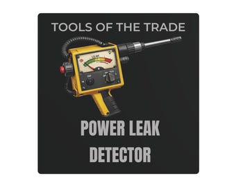 Tools of the Trade Metal Sign | Power Leak Detector | Funny Electrician Shop Sign | Blue Collar Wall Decor