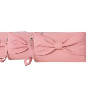 Bow Wristelt Clutch In Custom Colors, Bridesmaid Gift, Wedding Gift, Zipper Pouch, Evening Clutch, Occasion Clutch Bag