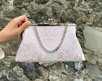 Ivory lace clutch bag sale