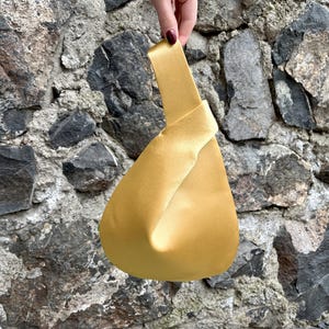 Japanese Knot Bag Purse Wedding, Prom Purse, Special Occasion, Simple  Elegant Bag, Evening Dress, Gold Color-Color Option