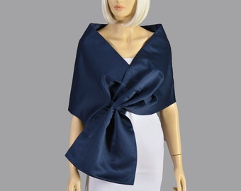 Bruidsmeisje bruiloft sjaal wrap, wrap stole, bruiloft sjaal, marineblauw