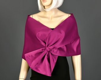 Sjaal Wrap, Avond Wrap Stole, Bruiloft Sjaal, Stole Sjaal Wrap Bolero, Fuchsia, Felroze, Magenta