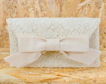 Bridal Clutch Wedding Clutch, Dark Ivory Clutch Bridesmaid Clutch, Envelop Clutch, Evening Bag, Bridesmaid Gift, Rustic Wedding Clutch