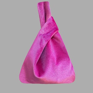 Einfache kleine Abendtasche, japanische Knotentasche Hochzeit, Abschlussball-Geldbeutel, besonderer Anlass, Fuchsia, Hot Pink -Farbwahl
