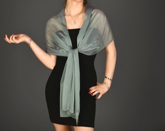 Sage Green Shawl Wrap Bolero Summer Spring Winter Wedding, Extra Long Option Available