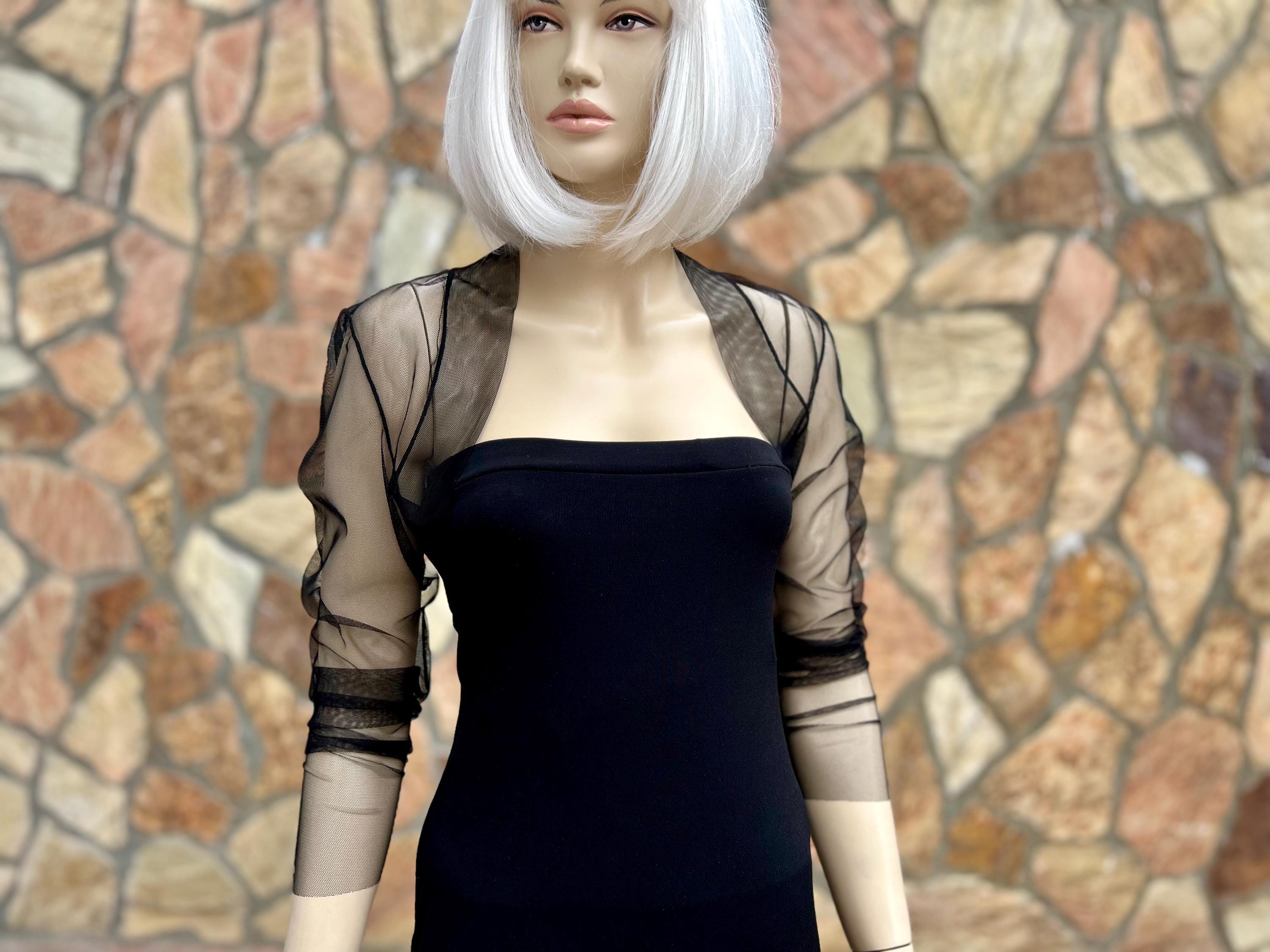 Sheer Black Tulle Shrug – Lightweight Wedding Bolero for 