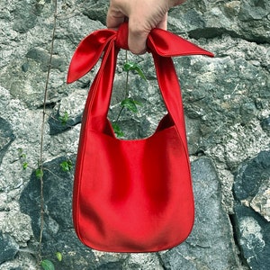 Abend Hochzeit Geldbörse Tasche, Hochzeit Tasche, Abendtasche, Japanischer Knoten Tasche, Furoshiki Tasche, rote Farbe