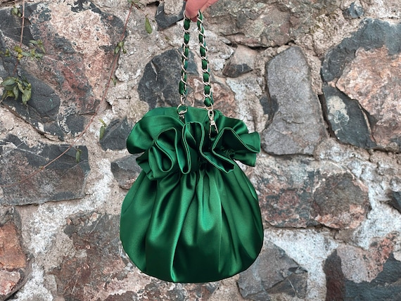 Pochette da sposa in raso, per occasioni speciali, semplice ed